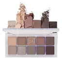 BINGBRUSH 10 cores escuro marrom cinza sombra pallet, alto Pigmentado Matte Shimmer sombra de olho, natural neutro brilhante sombra de olho final maquiagem paleta, kit de paletes de maquiagem vibrante