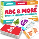 ABC Learning Flash Cards for Toddlers 2-4 Anos - 60 Flashcards Brinquedos para Crianças Idades 1-3-5 por Quokka - Números de alfabeto Cores Letras Animais Aprender Atividades - Primeiras Palavras Jogo Educativo