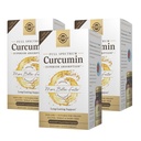 Solgar Full Spectrum Curcumin - 60 LiCaps, Pacote de 3 - Absorção Superior - Cérebro, Conjunção & Saúde Imune - Não-GMO, Vegan, Glúten Livre, Leite Livre - 180 Total Servings
