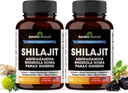 Shilajit Puro Himalaia para Homens e Mulheres □ 120 Cápsulas com Ashwagandha ~ Alta Potência e Suplemento Energético