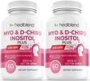 Myo & D-Chiro Inositol Plus Suplemento Mistura, Equilíbrio Hormonal, Ovulação saudável e Global bem-estar Suporte para mulheres, fertilidade e saúde da gravidez (2 Pack)