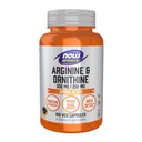 NOW Sports Nutrition, Arginina e Ornitina 500/250 mg, Aminoácidos, 100 Veg Cápsulas