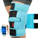 Comfytemp Grande pacote de gelo do joelho Embrulho Gel reutilizável, cobertura completa Joelho Compressão fria Brace para lesões, alívio da dor, recuperação de substituição, artrite, ACL, após a cirurgia Obter bem presente, 23.6 "x11.8"