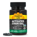 País Vida Coco cápsulas de carvão ativado, 260mg – Suplemento de carvão natural para gás e bloating alívio - sem glúten, 40 Cápsulas Vegan