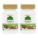 NaturezasPlus Fonte de Vida Jardim Vitamina C - 60 Cápsulas Vegan, Pacote de 2 - Suporte do sistema imunológico - Certified Orgânico, Não-GMO, Gluten Free - 60 Total Servings