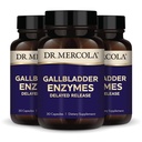 Dr. Mercola Gallbladder Enzimas - Gallbladder & Digestive Health Support - Inclui Protease pancreático, Amylase & Lipase - Não-GMO, Gluten-Free & Soy-Free - 90 cápsulas de libertação atrasadas (90 Servings)