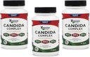 Zenesis Labs Candida Complex Cleanse Detox Caprylic Acid Supplement, Orégano Extract, Probióticos, Enzimas - Bulk 180 Cápsulas, Alimentação de 90 dias (60 Cápsulas/Bottle)