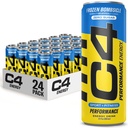 C4 Energy Drink 12 onças (Pacote de 24) - Bombas Congeladas - Açúcar Free Pré-treino Performance Drink with No Artificial Colors or Dyes