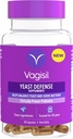 Vagisil suplementos de defesa de levedura, Ajuda a equilibrar o fermento e boas bactérias, Probióticos clinicamente-Proven, Ingredientes limpos, Promove um microbioma vaginal saudável, Apenas 1 cápsula diária, 30 cápsulas