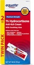 Equate TWINPACK 1% de hidrocortisona Anti-tch Cream Compare com a dosagem máxima de cortisona