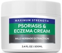Psoríase Hermon Eczema Creme de alívio: máxima força para Psoríase Eczema - alívio do sintoma de resistência eficaz para dermatite seborreica Foliculite 100m 3.4 Fl Oz (Pacote de 1)