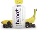 Huma Plus (Eletrólitos duplos) - Chia Energy Gel, BlackBerry Banana, 24 Gels - Estômago amigável, Geles de energia de alimentos reais