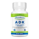 Poder Por Naturals ADK Suplemento Vitamina - Alta Potência Mistura de VIT A D3 K2 Vitamina 5000 iu - Apoio Osso, Coração e Saúde Imune - 60 Cápsulas (2 Mês de Fornecimento)