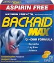 Backaid Max Relief Caplets, 28 Count (Pacote de 6)