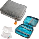 Smooth Trip Medicina Saco de armazenamento e Organizer garrafa de medicação - Saco de viagem médico resistente ao Slash com Pill Pouches reutilizáveis de qualidade alimentar - Slim Design se encaixa em Carry-ons, Totes e mochilas