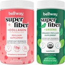 Bellway Super Fibra Pó + Colágeno, Morango Limonada Super Fibra + Verdes