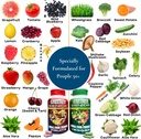 Fruit & Veggie Whole Food Supplement - Formulado para Seniors para Max Absorção - 90 Cápsulas de Fruta e 90 Cápsulas Veggie - 1 Conjunto