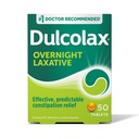 Dulcolax Comprimidos Laxantes Estimulantes Previsíveis e Eficazes de Obstipação, Alivia Straining & Bloating, Bisacodyl 5 mg, 50 Contagem