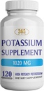 365 Health Potássio Suplemento 1020 mg ; Bicarbonato de potássio ; Não-GMO ; Glúten Grátis ; Made in USA ; 120 Cápsulas Vegetarianas