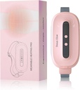 Almofada de aquecimento para Cãibras de período, Almofada de aquecimento portátil sem fio com 3 níveis de calor e 3 modos de massagem, Presentes de dia das mães para a mãe Esposa Filha, Rosa
