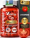 Suplementos de Licopeno para Homens - EUA Suplementos de Próstata para Homens com Extrato de Tomato Natural - Suplemento de Licopeno Não-GMO para Próstata, Pele e Apoio Antioxidante - 120 Contagem