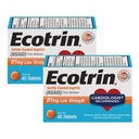 Ecotrin Aspirina revestida de baixa resistência, AINE 81mg, 45 contagem (2 embalagem)