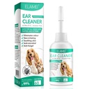 Ear Cleaner para cães, Cães Tratamento de Infecção Orelha - Suporta a infecção do levedo do cão calmante, acalma coceira e orelhas inflamadas, Odor do ouvido, Pet Pet Ear Care Supplement para cães pequenos, médios e grandes - 60ml