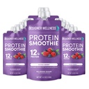 Designer bem-estar proteína smoothie, Frutas reais, 12g de proteína, Baixo carboidrato, Zero adicionado de açúcar, Sem glúten, Não-GMO, Sem cores artificiais ou sabores, Berry mista, 12 contagem