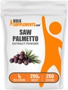 BulkSuplementos.com Serra Palmetto Extrair Pó - Serenoa Repens, Serra Palmetto Suplemento, Suplemento de ervas - Vegan & Gluten Grátis, 1g por serviço, 250g (8.8 oz) (Pacote de 1)
