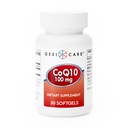 GeriCare CoQ10 100mg Softgels - alta absorção Co Q 10 Suplemento - fácil de engolir Q10 Coenzima para homens, mulheres e idosos - 1 mês de fornecimento, 30 Conde - Travel Friendly