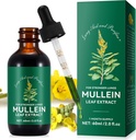 Mullein Leaf Extract,Mullein Drops para pulmões,Natural Cleanse,Mullein Leaf Liquid Extract Supplement,Vegetarian Healthy Lifestyle,2 FL OZ