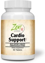 Suplementos Zen - Cardio Support Plus Antioxidantes, L-Carnitina, L-Taurine, com Coenzyme Q10, Hawthorn, Horsechestnut, Cayenne, Sementes de uva e vitamina E, Promove um coração saudável 60-Tabs