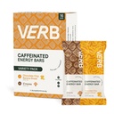 Verb Caffeinated Energy Bares Variety Pack - 2 Delicious Flavors (26g, Pack of 16) 110-Calorie Delicious Low Sugar Energy Bar, Vegan & Gluten Free No-the Go Lanchonete com 80mg Chá Verde Cafeína