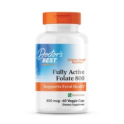 Médicos melhor folato totalmente ativo 800 com Quatrefolic, Suporta saúde fetal, Não-GMO, Glúten livre, Vegan 60 Veggie Caps