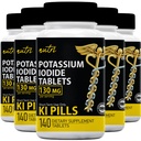 Comprimidos de Iodeto de Potássio (Pacote de 5) 130mg - 700 comprimidos EXP 10/2032 - YODO Naciente - KI Pills - Yoduro de Potasio