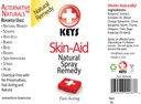 Chaves Skin-Aid Vegan, Sem produtos químicos, Todos antissépticos naturais terapia anti-analgésico spray, Ingredientes de grau farmacêutico de ação rápida em Proporções Terapêuticas, Sem lidocaína, 2 onças
