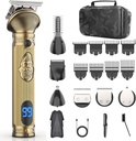 Trimmer de barba para homens, Shavers elétricos de viagem para homens com caso, Clipper cabelo sem fio, Kit de arrumo de homens para bigode rosto do corpo - 180 Mins barbear, presentes para ele & Pai