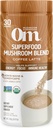OM MUSHROOM SUPERFOOD Coffee Latte Blend Mushroom Powder, 8.47 Ounce Canister, 30 Servings, Leon's Mane, Cordyceps, Reishi, Chaga, Energy & Mental Clarity Support Supplement