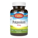 Carlson - Potássio, 99 mg, Promove a saúde nervosa & função muscular, 250 comprimidos