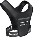 Vesto de corrida ZelaFitTM para mulheres e homens Running Phone Holder – Perfeito para Running Gear, Correndo Acessórios, Running Essentials - Lightweight peito Rig Phone Holder para Correr (Preto)
