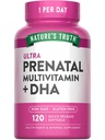 Vitamina pré-natal da verdade da natureza para as mulheres, 120 softgels não-GMO e glúten suplemento multivitamínico gratuito com DHA e ácido fólico