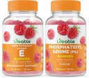 Vitamina E viva + Fosfatidilserina (PS), Gummies Bundle - Grande degustação, Suplemento Vitamina, Sem glúten, GMO livre, Gummy mastigável
