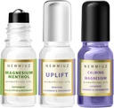 Lavanda de magnésio Roll On Pack of 3 - Presente de Auto-cuidado perfeito para Natal de aniversário ou recheios de meia
