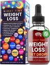 Hora noturna Perda de peso Diet Drops - Controle de apetite, Queimador de gordura, Metabolismo Booster - Apple Cider Vinagre - Canela - Cayenne Pepper