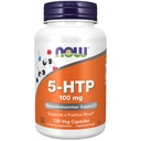 NOW Suplementos, 5-HTP (5-hidroxitriptofano) 100 mg, Suporte para Neurotransmissores*, 120 Cápsulas Veg