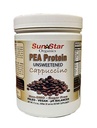 Pó de proteína de ervilha - sem açúcar - Cappuccino com pó de café e extrato de baunilha, sem soja, não-GMO 17.6 oz