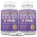 (2 Pack) Ultra Fast Pure Keto Boost Extreme Keto Pills 1675MG Nova e melhorada fórmula contém Apple Cider Vinagre Extra virgem azeite em pó folha de chá verde 120 Cápsulas