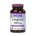 Bluebonnet Nutrition L-Arginina 500mg, Free-Form Amino Acid, Nitric Oxide Precursor*, Soy-Free, Gluten-Free, Não-GMO, Kosher Certified, Vegan, 100 Cápsulas Vegetais, 100 Servings, Branco