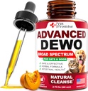 Natural Cat & Dog Intestinal Defense - Herbal Broad Spectrum Cleanser - Ajuda a remover parasitas e toxinas - Suplemento de medicação líquida para filhotes e gatinhos - Suporte ITU - Made in USA