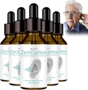 Alívio de zumbido para orelhas aneladas, Zencortex Cortex Gotas de ouvido, Zencortex para zumbido, Ajuda com Eardrum Saúde, Promove claridade auditiva, Garrafa para 30 dias (5 Pack)